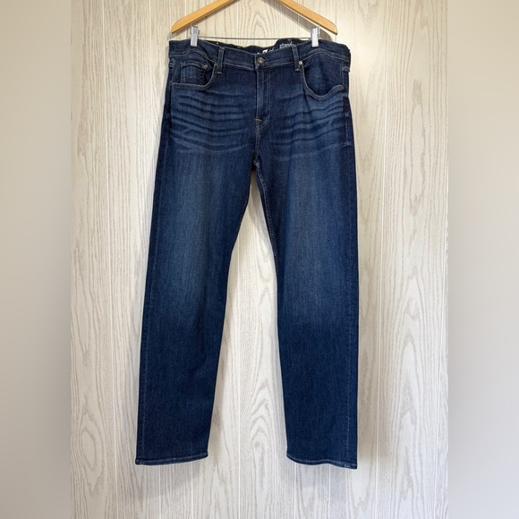 7 For All Mankind Standard Straight Leg Jeans Mens 40 Active Sport NWT - Picture 1 of 4